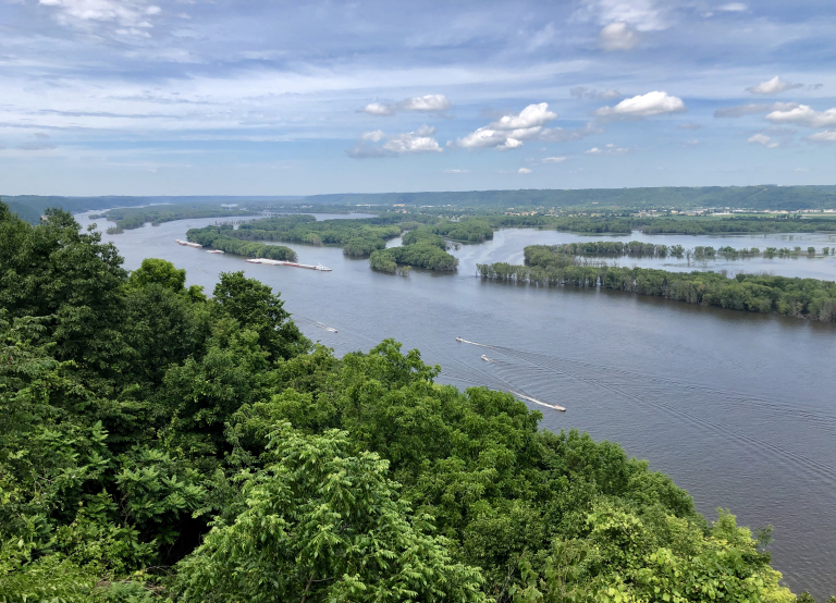 Overlook of the Upper Mississippi River at Pool 10